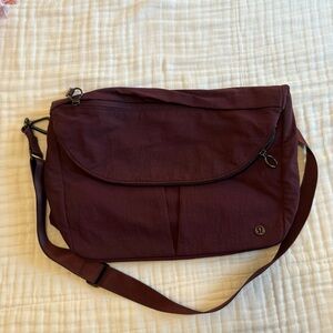 lululemon athletica Burgundy Messenger Bag